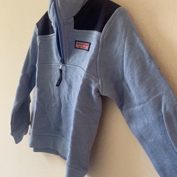 Vineyard Vines Boy's Pullover Sweatshirt Quarter 1/4 Zip Size 2T Blue NWOT - Picture 7 of 9